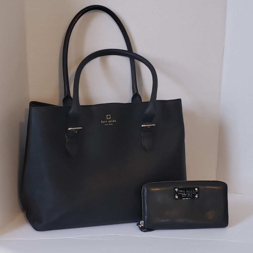 EUC Kate Spade tote & matching wallet